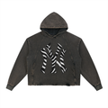 Vintage Washed Frayed-Hem Hoodie