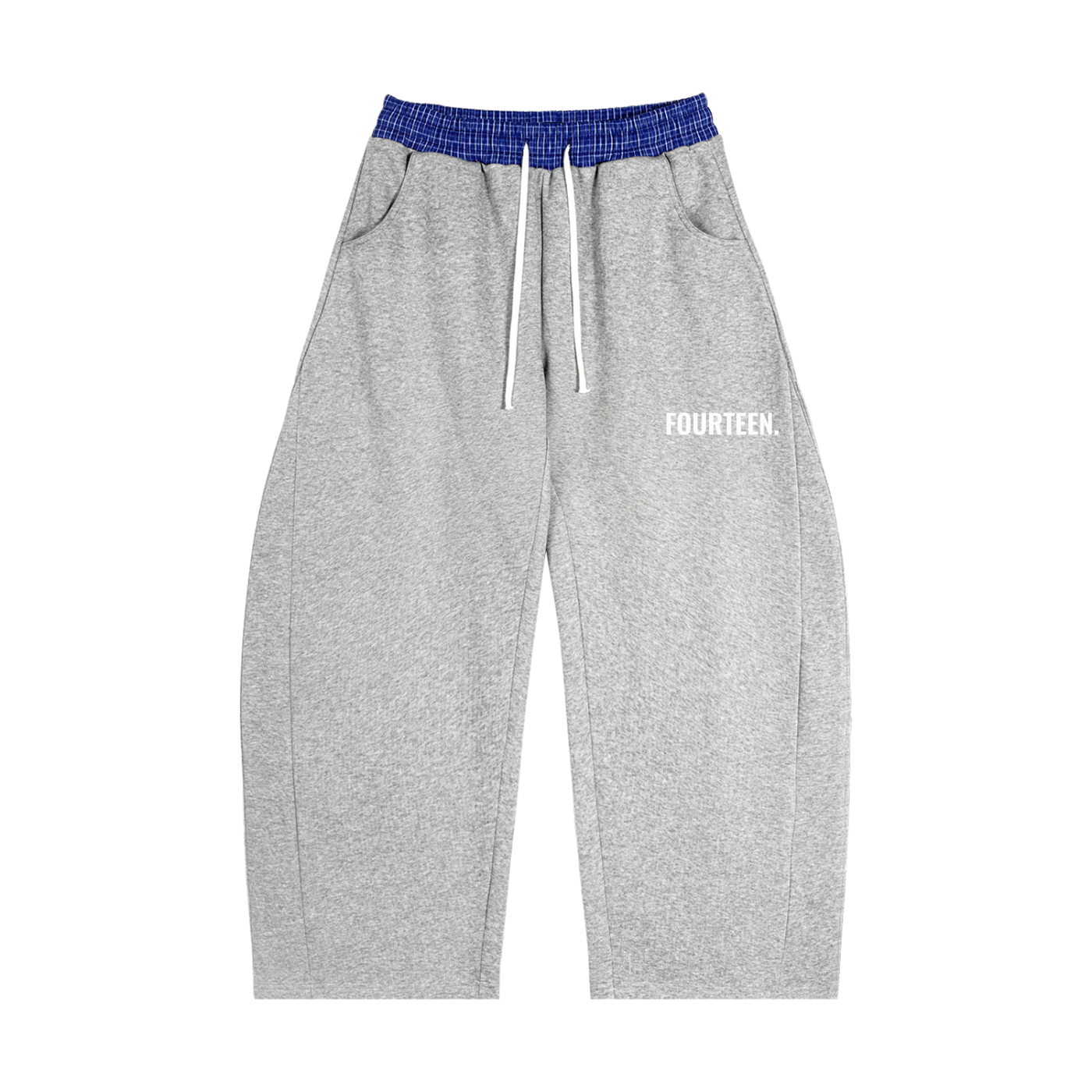 Plaid Waistband Barrel Sweatpants